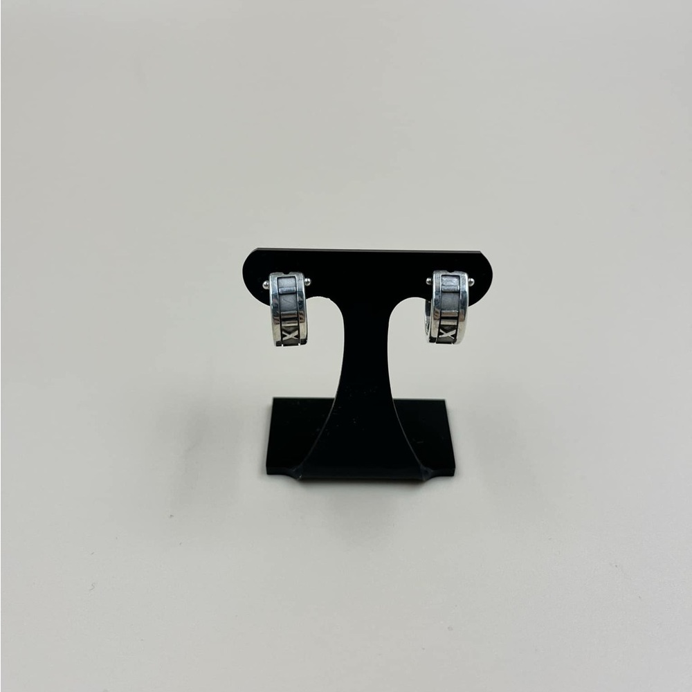 Elegant Silver Hoop Earrings from Tiffany &Co authentic